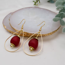 Load image into Gallery viewer, (Wholesale) Teardrop earring - Red
