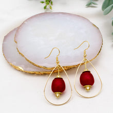 Load image into Gallery viewer, (Wholesale) Teardrop earring - Red
