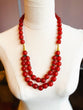 (Wholesale) Long 'Rise and Shine' necklace - Red (pre-order)