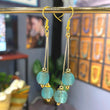 (Wholesale) Aquamarine Double Drop Zodiac Birthstone Earrings