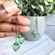 (Wholesale) Alexandrite Double Drop Zodiac Birthstone Earrings