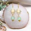 (Wholesale) Radiant earring - Pale green