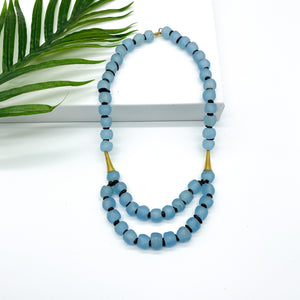 (Wholesale) Medium 'Rise and Shine' necklace - Cyan Blue