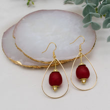 Load image into Gallery viewer, (Wholesale) Teardrop earring - Red
