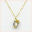 (Wholesale) Round Diamond Zodiac Birthstone Necklace (April)